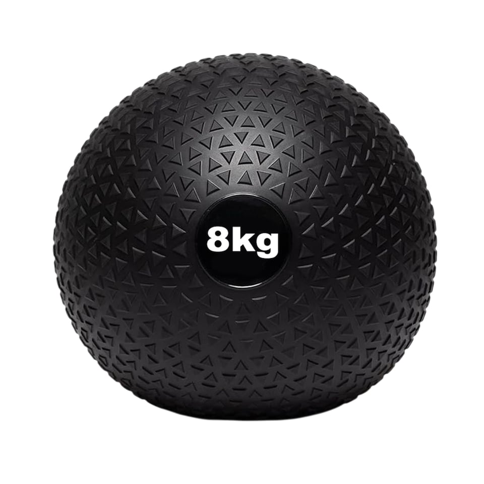 Modern Fitness 8kg No-Bounce Slam Ball Professional Sand-Filled Medicine Ball for HIIT & Core Training Non-Slip Textured Fitness Ball Black