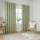 image 1 of Wylder Bella Floral Sage Eyelet Curtains 229 x 183cm Green | Sage Green