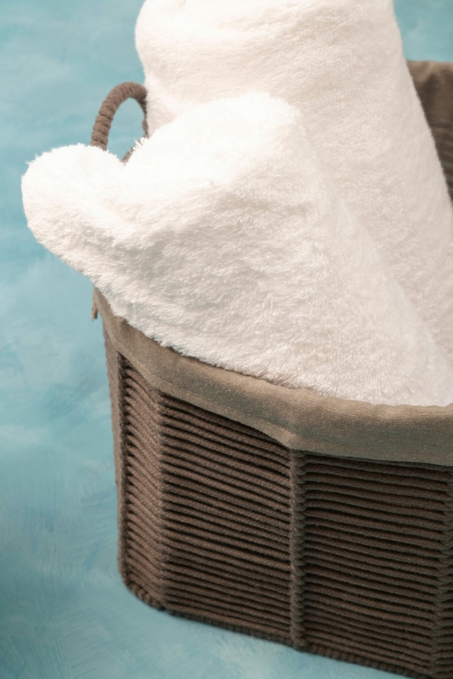 image 1 of Orsina Set Of Three Grey Round Storage Baskets, Cotton Rope Basket With Liner For Laundry, Wire Frame Baskets