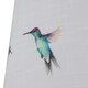 image 9 of First Choice Lighting Set of 2 Hummingbird Chrome Tripod Table Lamps with Linen Bird Print Shades Chrome | Multi