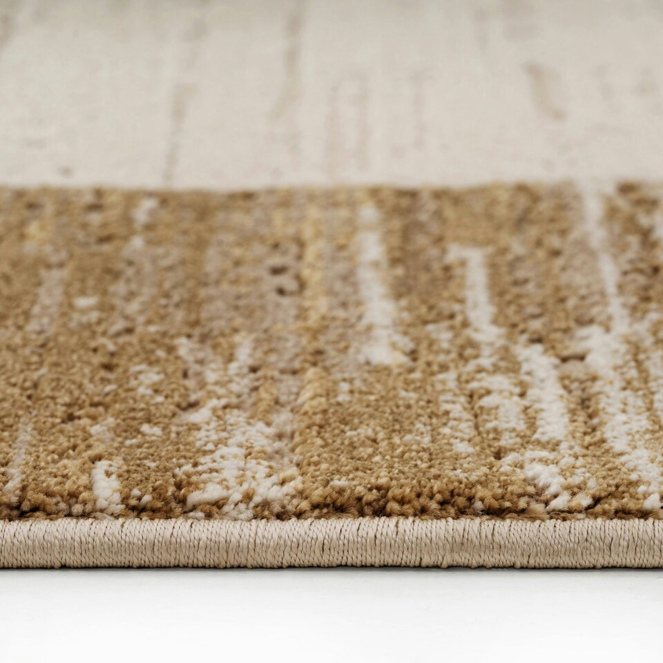 image 1 of KUKOON Beige Distressed Bordered Living Room Area Rug 240cm x 330cm Cream