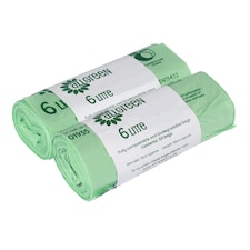 All-Green 6 Litre Compostable Food Waste Bin Liners - 2 Rolls