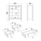 image 9 of Barcelona 3 Piece Bundle, Bedside, Chest and 2 Door Wardrobe in White