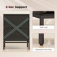 image 6 of HOMCOM Chest of Drawers, 2 Fabric Drawer Dresser, Aluminium Handles, Black | Black | Black