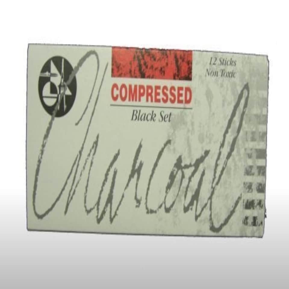 image 1 of Jakar Compressed Charcoal Sticks - Black (Pack of 12)