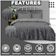 image 5 of Ryder Printed Duvet Cover Set Reversible Polycotton Beddings Grey | King