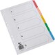 image 2 of A4 White 5-Part Multi-punched Reinforced Board Multi-Colour Blank Tabs Index