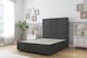 image 1 of Sloomy Harrington Graphite Dumfries Divan Bed Base 2 Drawers Foot-End With 26 Inch Strutted Headboard & 12 Inch Matching Footboard | Grey | Graphite | Small Double | 1