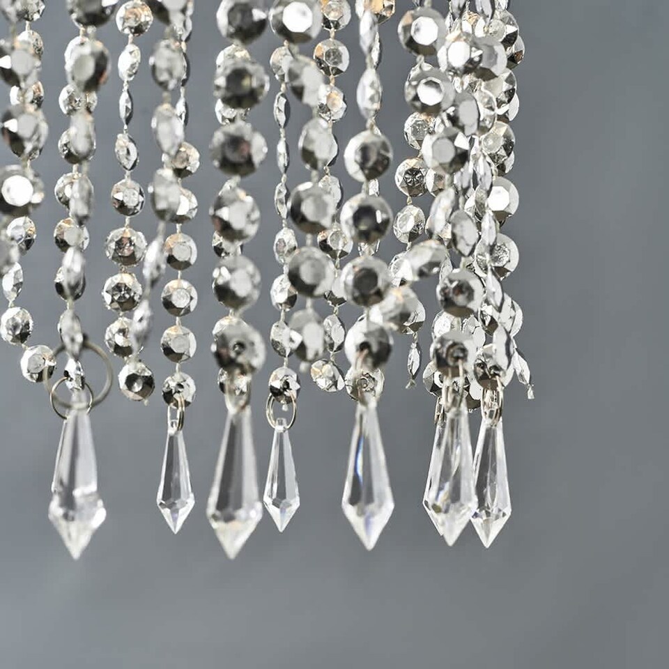 image 1 of ValueLights Acrylic Droplets Pair Silver Ceiling Droplets Shade | Silver