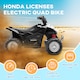 image 7 of AIYAPLAY Electric Car for Kids, Honda Licensed Kids Electric Quad Bike, 6V Ride on Car ATV Toy with LED Light, Horn, for 1.5-3 Years, Black