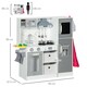 image 5 of AIYAPLAY Wooden Play Kitchen Kids Toy Kitchen Playset Role Playing Game with Lights, Sounds, Apron and Chef Hat, Ice Maker, Microwave, Range Hood, Utensils, Cuttable Food, for Ages 3-6 Years - White