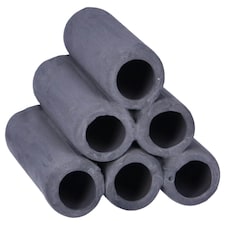 Ceramic Grey Shrimp Hide Tubes N/A | 6 Tube 7x7cm