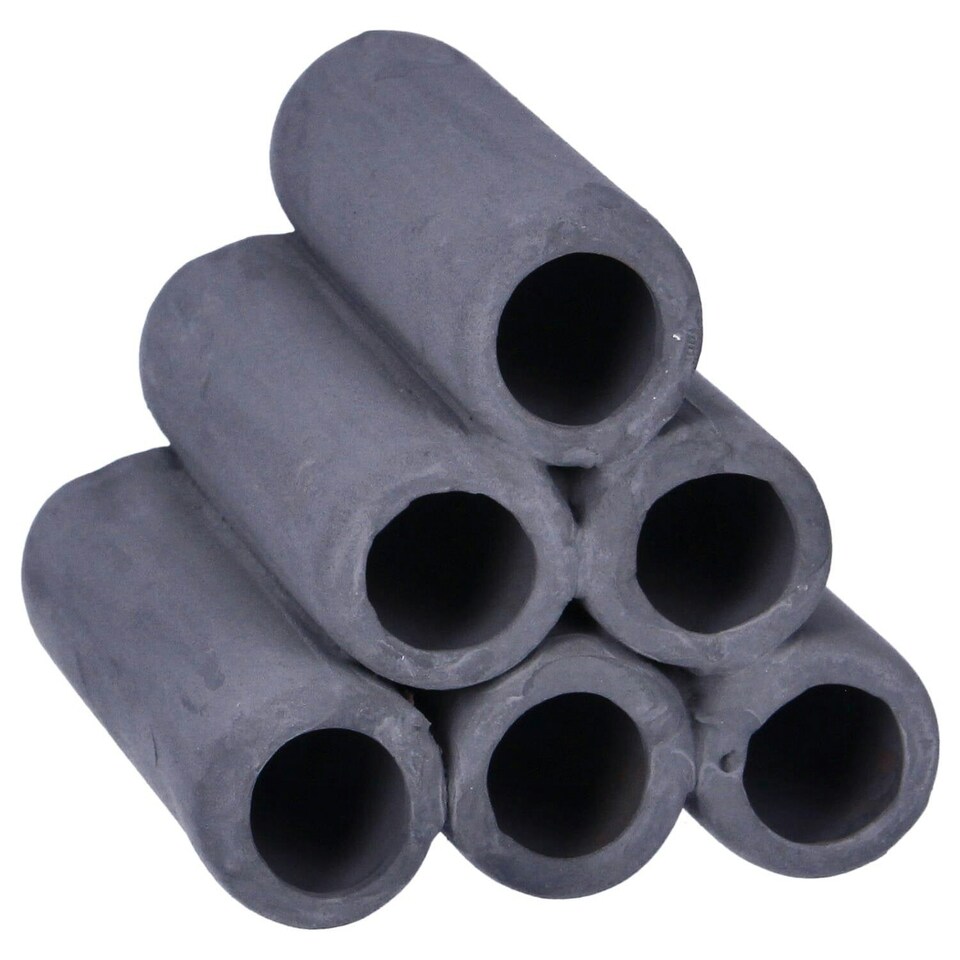 image 1 of Ceramic Grey Shrimp Hide Tubes N/A | 6 Tube 7x7cm