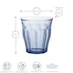 image 3 of Duralex Picardie Drinking Glasses - 250ml Tumblers for Water, Juice - Blue - Pack of 6 Blue