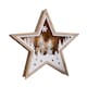 image 9 of 23cm Battery Operated Wooden Star Shape Woodland Scene Christmas Decoration