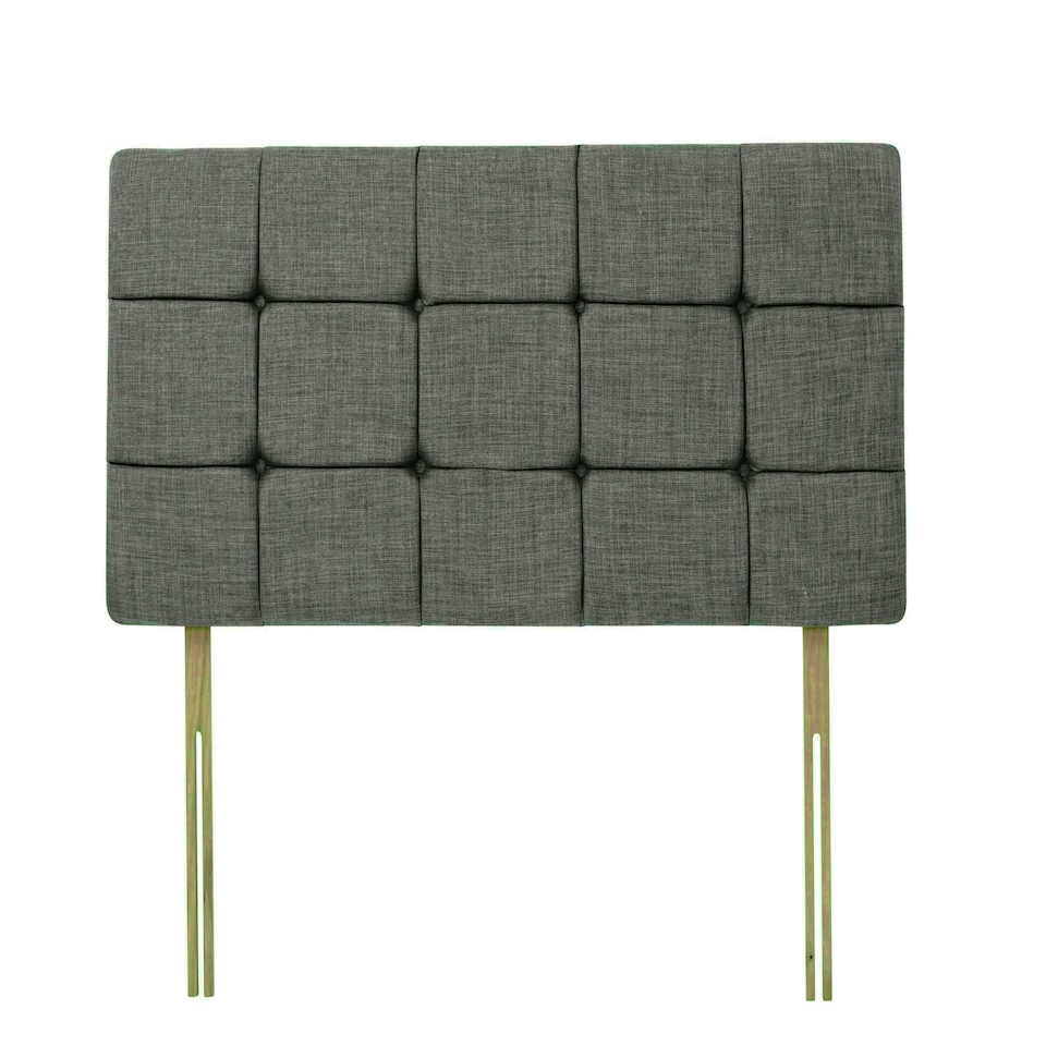 Pearl Charcoal Linen Headboard Single N/A