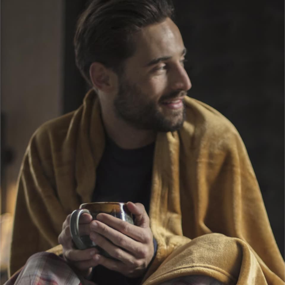 image 1 of Extra Soft Warm Large Luxury Thermal Fleece Throw Blanket - 180 x 200 cm | Blue | Teal