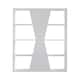 image 3 of Naples Medium Bookcase - L25 x W91 x H134.5 cm - White White