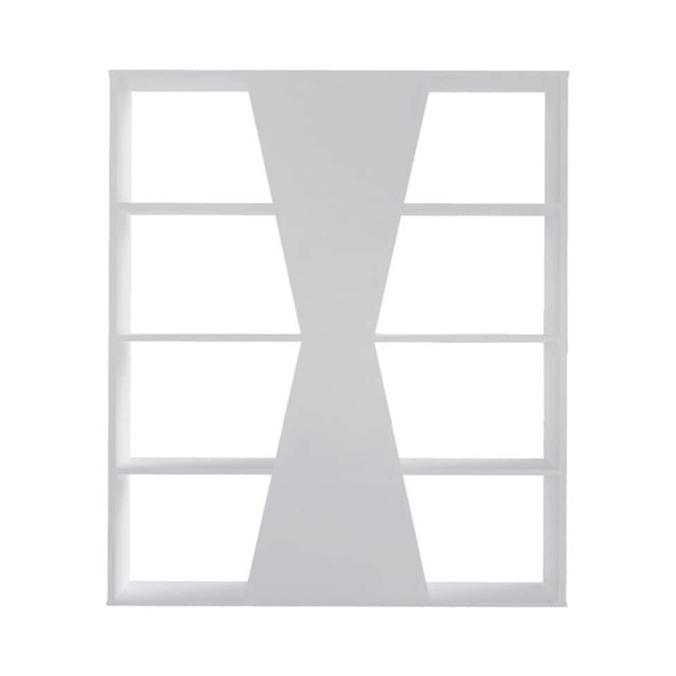 image 1 of Naples Medium Bookcase - L25 x W91 x H134.5 cm - White White