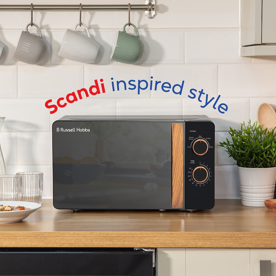 image 1 of Russell Hobbs RHMM713B-N/01 Manual Microwave 17L 700W Scandi Black