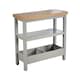 image 6 of Side Table Grey Oak Effect Top Storage Shelves Organiser Home Room Furniture