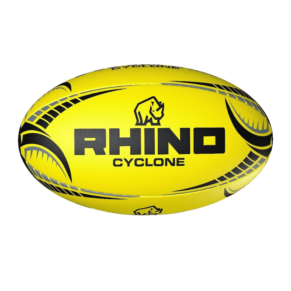 image 1 of Rhino Cyclone Training Rugby Ball - Yellow - 4