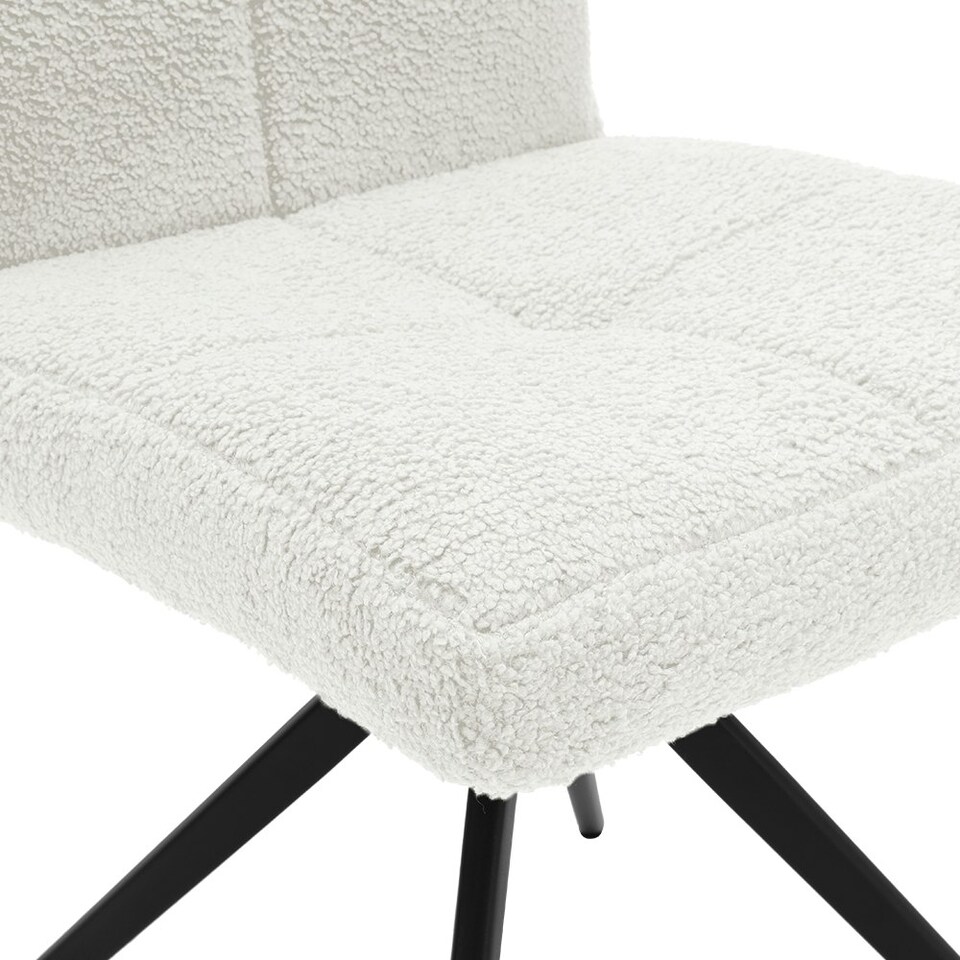 image 1 of Living and Home Set of 2 Plush Breakfast Stools, White