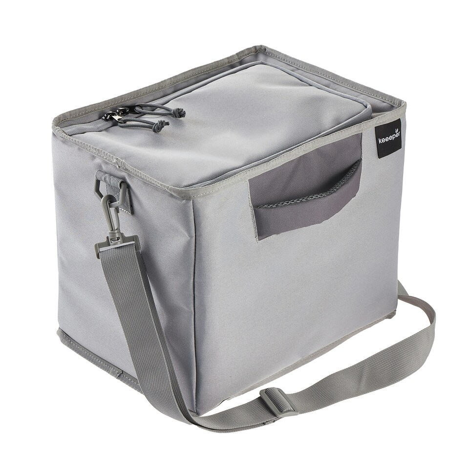 image 1 of Keeeper Foldable Shopping Organiser Bag with Strap 19 Litre - Grey Grey