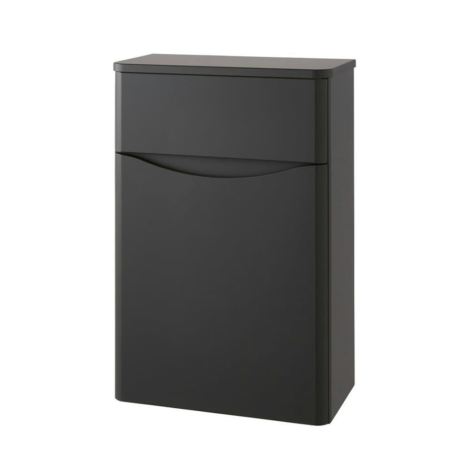 image 1 of Bathroom Back to Wall WC Toilet Unit 500mm Wide - Matt Graphite- (Arch) | Grey | Grey | 1