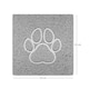 image 1 of Embossed Spaghetti Loofah Anti Slip Shower Mat - Paw Grey | Square 53x53cm