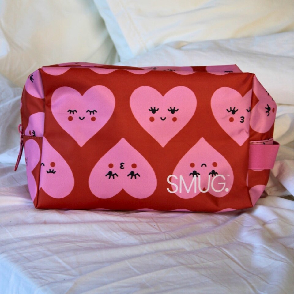 image 1 of SMUG Wash Bag - Hearts Print