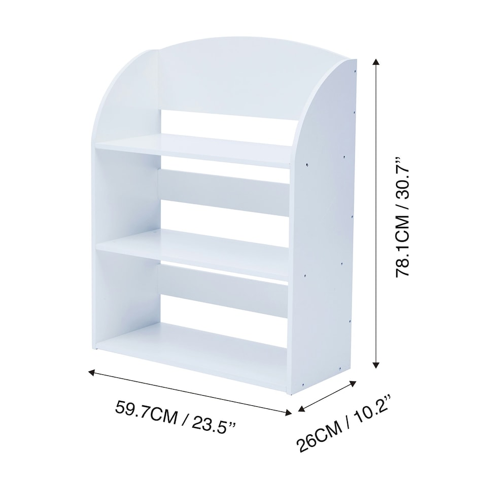 image 1 of Teamson Kids Children's 3 Shelf Bookcase, White