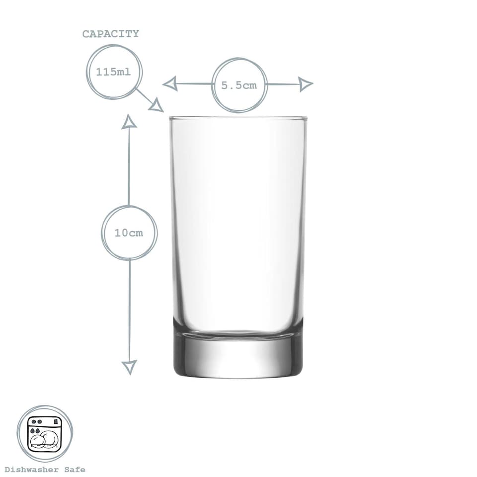 image 1 of LAV Ada Shot Glasses - 150ml - Clear - Pack of 6 | Clear | Clear
