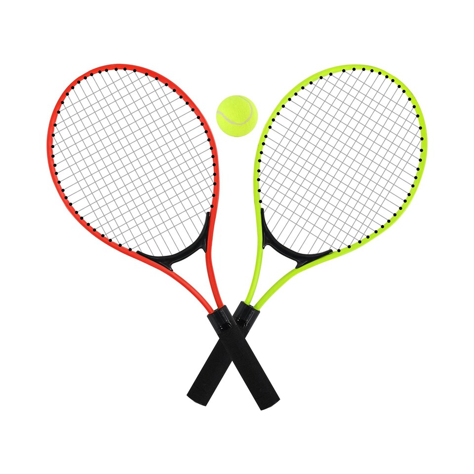 image 1 of The Magic Toy Shop Junior Tennis Set with Rackets and Ball Multicoloured