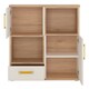 image 2 of 4KIDS 2 Door 1 Drawer Cupboard with 2 Open Shelves with Orange Handles