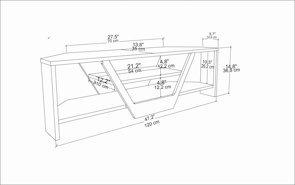 image 1 of Decorotika Sares  TV Unit for TVs up to 55 inch