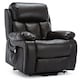 image 2 of Chester Dual Motor Rise Recliner Heat and Massage Bonded Leather Chair (Brown)