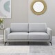 image 7 of Oslo Modern Scandi Style Fabric Living Room 3 Seater Sofa (Light Grey)