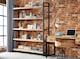 image 2 of Cosmo Industrial Large Open Bookcase - Solid Mango Wood - L40 x W160 x H200 cm