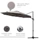 image 6 of Outsunny 3M Cantilever Parasol, Hanging Garden Umbrella Sun Shade with 360 Rotation, Aluminium Frame, Cross Base, Hand Crank, Grey