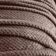 image 2 of OHS Luxury Honeycomb Waffle Blanket, 125x150cm - Chocolate