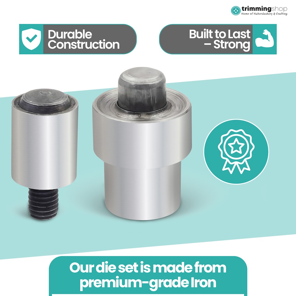 image 1 of Trimming Shop 15mm Eyelet Grommet Fixing Dies Tool Set