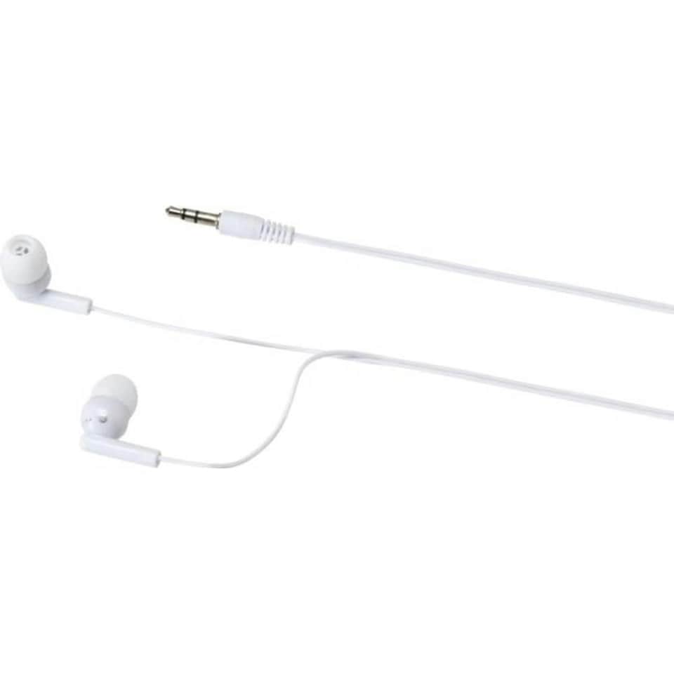 image 1 of Rebel Recycled Plastic Wired Earphones - White - One Size