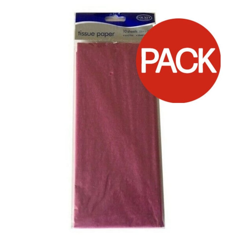 County Stationery Tissue Paper (Pack of 5) - Wine - One Size