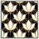 image 3 of Black& gold floral pattern (Picture Frame) Brown | S