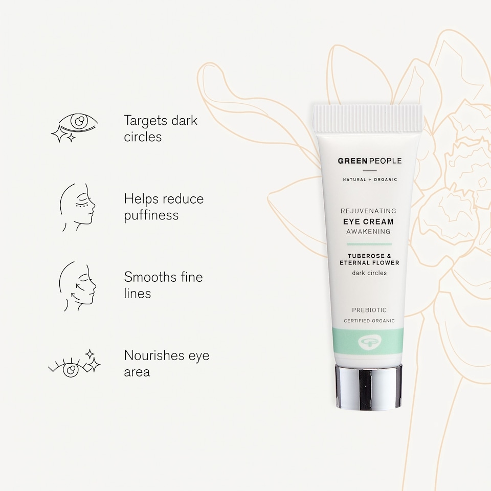 image 1 of Green People Rejuvenating Eye Cream - Natural & Organic - For Dark Circles & Puffy Eyes - Paraben & Alcohol Free - Cruelty Free & Vegan, 10ml