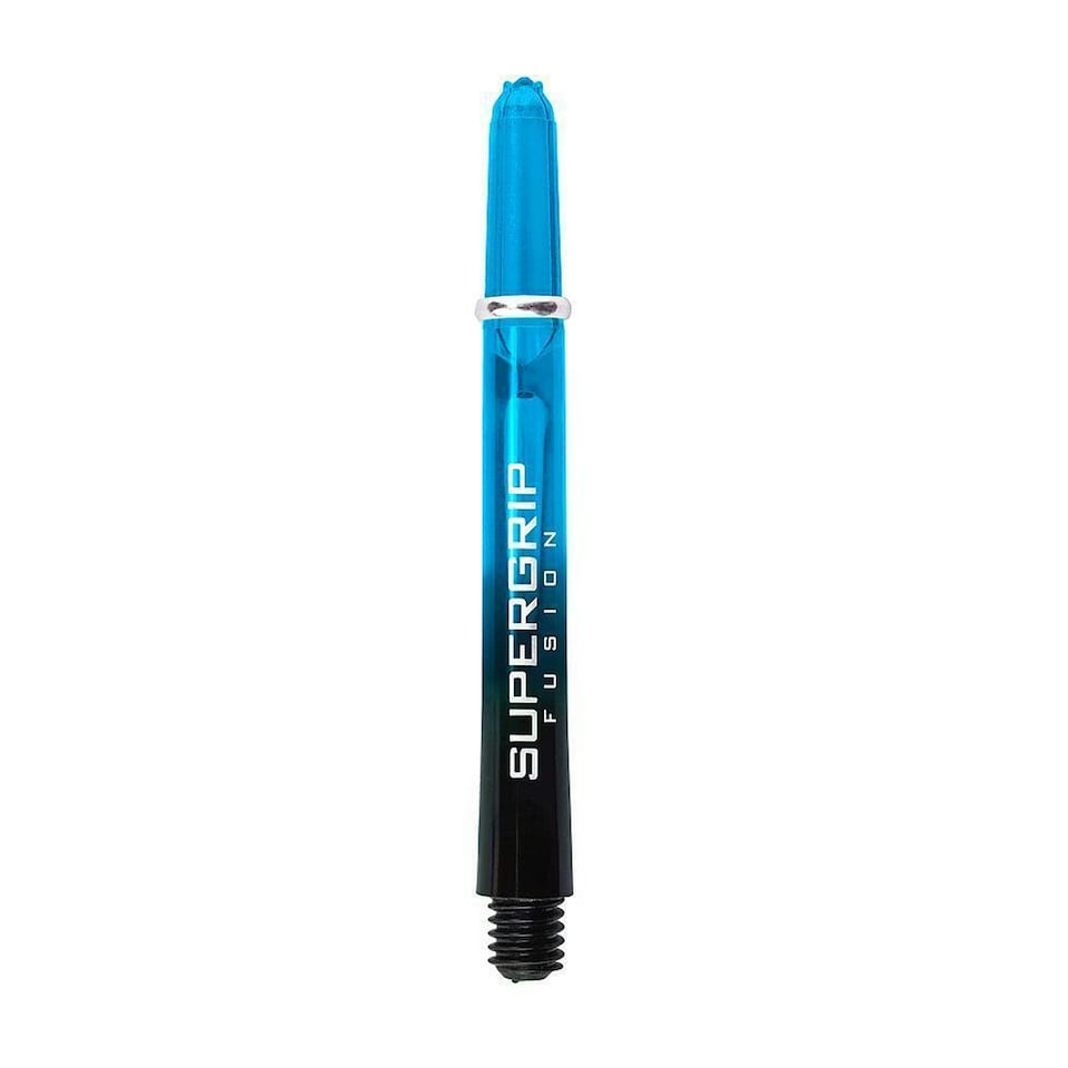 image 1 of Harrows Supergrip Fusion Darts Shafts - Black/Aqua Blue - 40mm