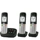 image 2 of Panasonic KX-TGU433EB Black Digital Cordless Phone, Answering Machine, 3 Handsets