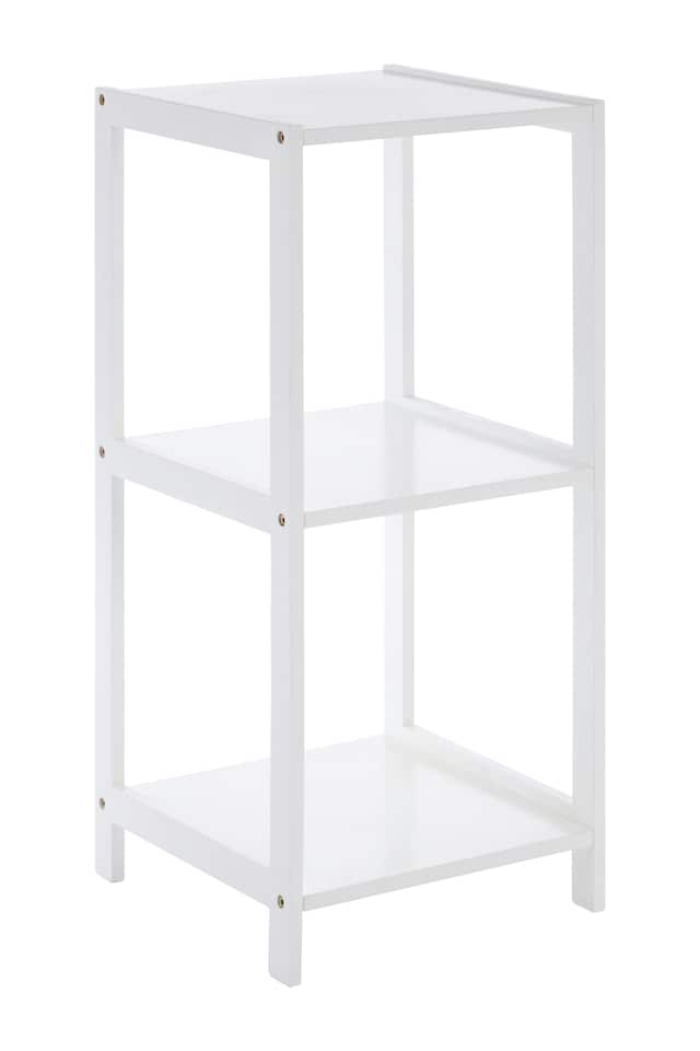 image 1 of Dara 3 Tier Rustic Bathroom Shelf | White