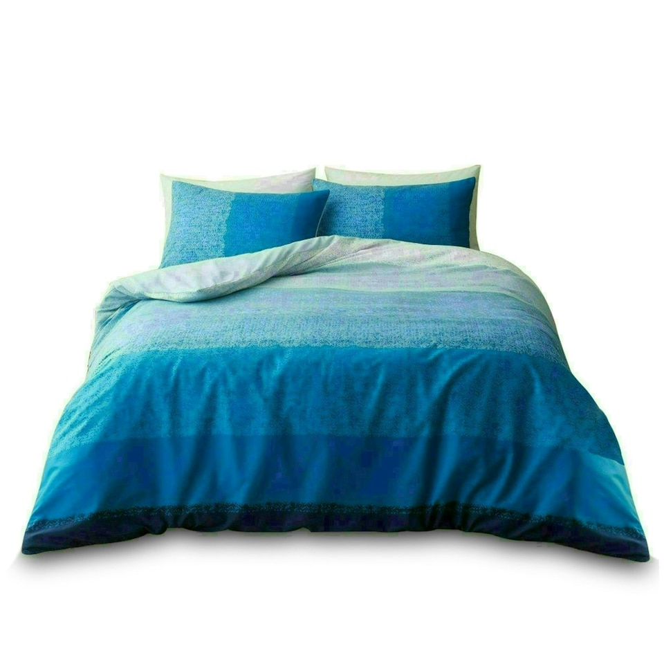image 1 of Kinglsey Printed Duvet Cover Set Reversible Polycotton Beddings Multi | Double